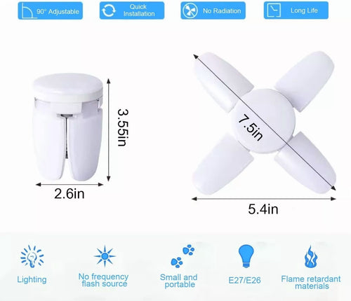 1000000 Lumens Led Garage Light Bulb Ceiling Fixture Lights E27 Workshop Lamp Us